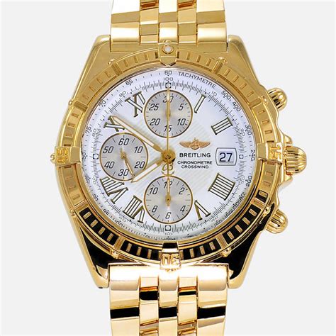 breitling white gold watch|breitling gold watches for sale.